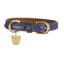 Shires Digby And Fox Padded Leather Dog Collar - Navy