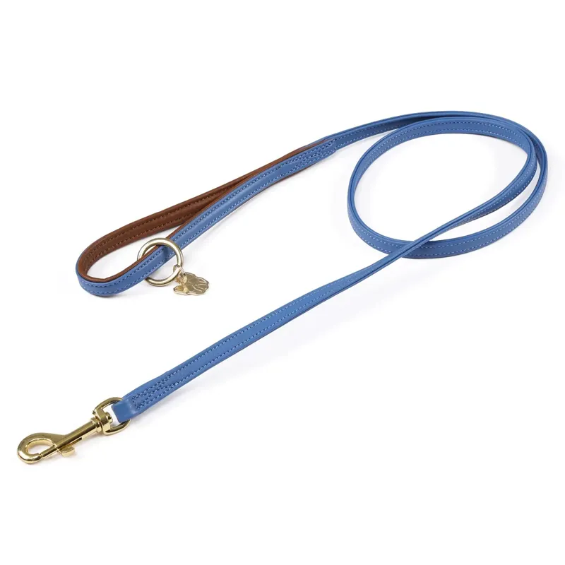 Shires Digby And Fox Padded Leather Dog Lead - Royal