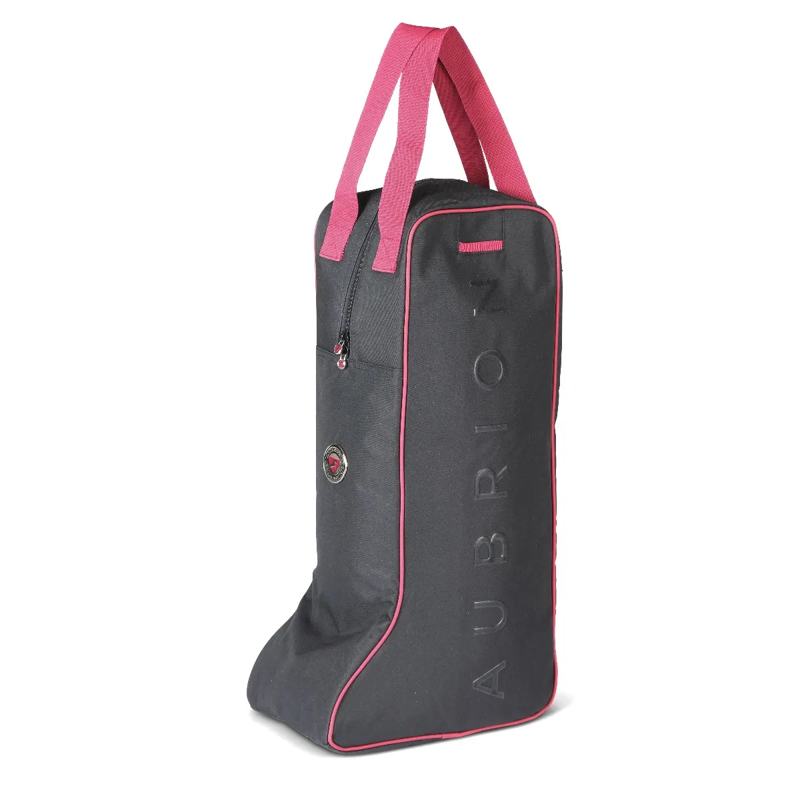 Aubrion Long Boot Bag - Charcoal-1