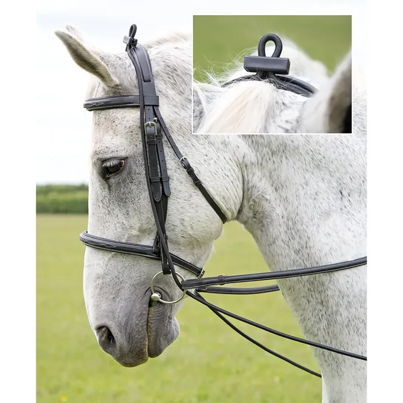 Shires Elastic Training Reins - Black
