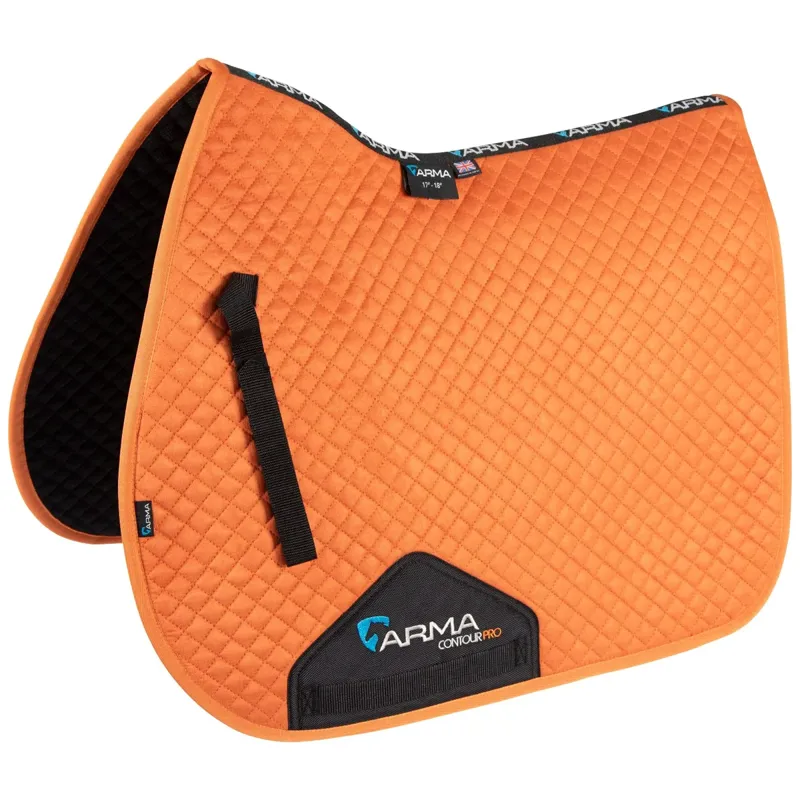 Shires ARMA Suede Saddlecloth - Burnt Orange