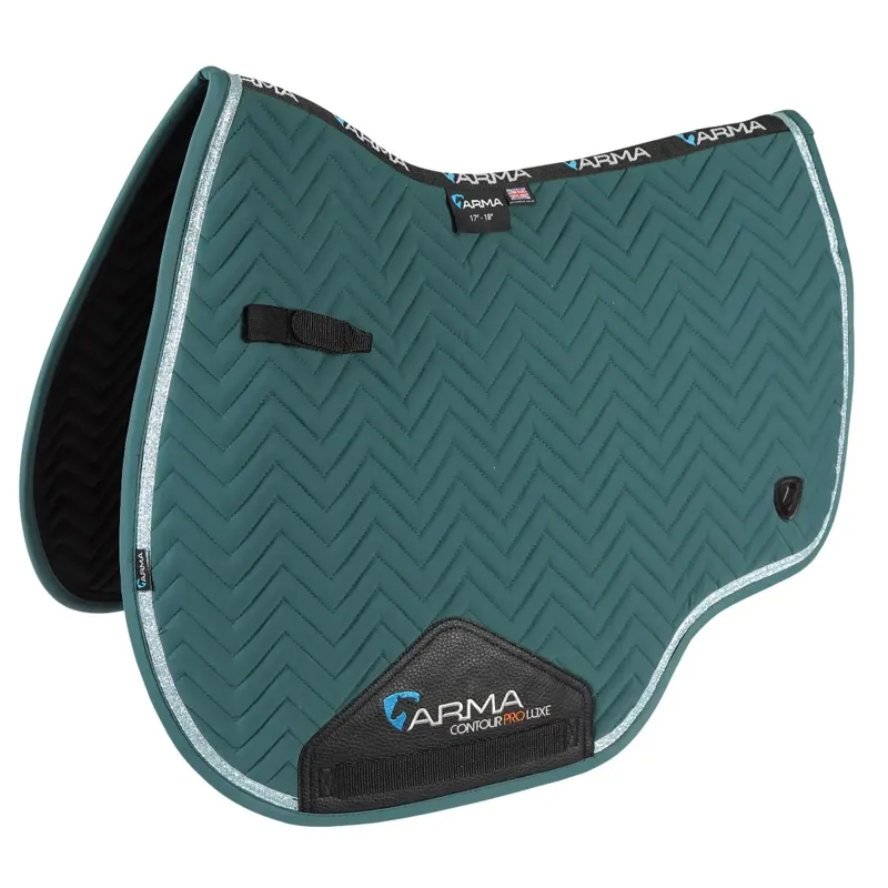 Shires ARMA Glitter Trim Saddlecloth - Green