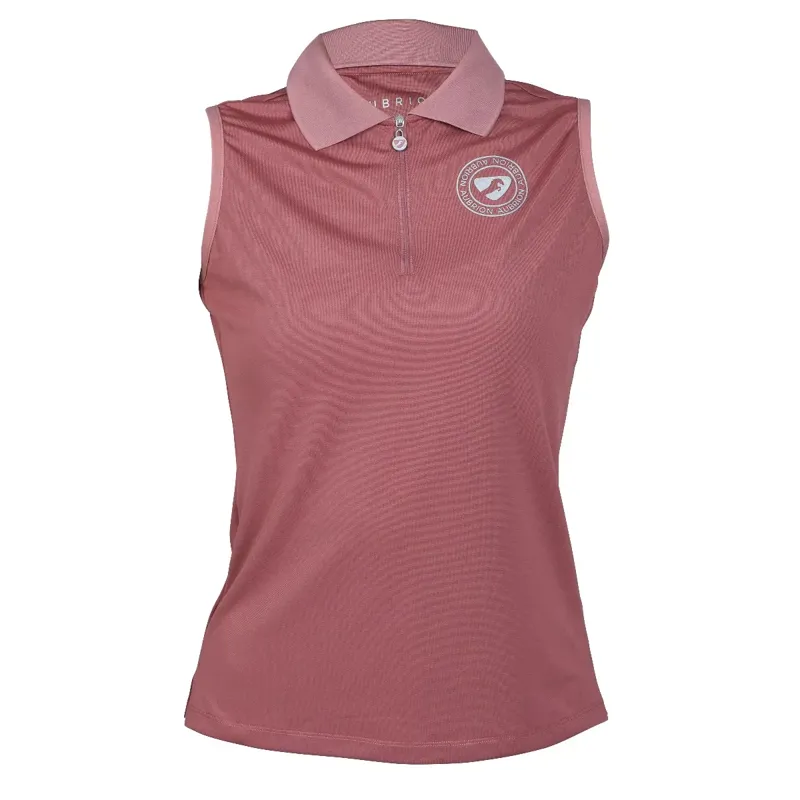 Aubrion Harrow Sleeveless Polo - Dusty Pink