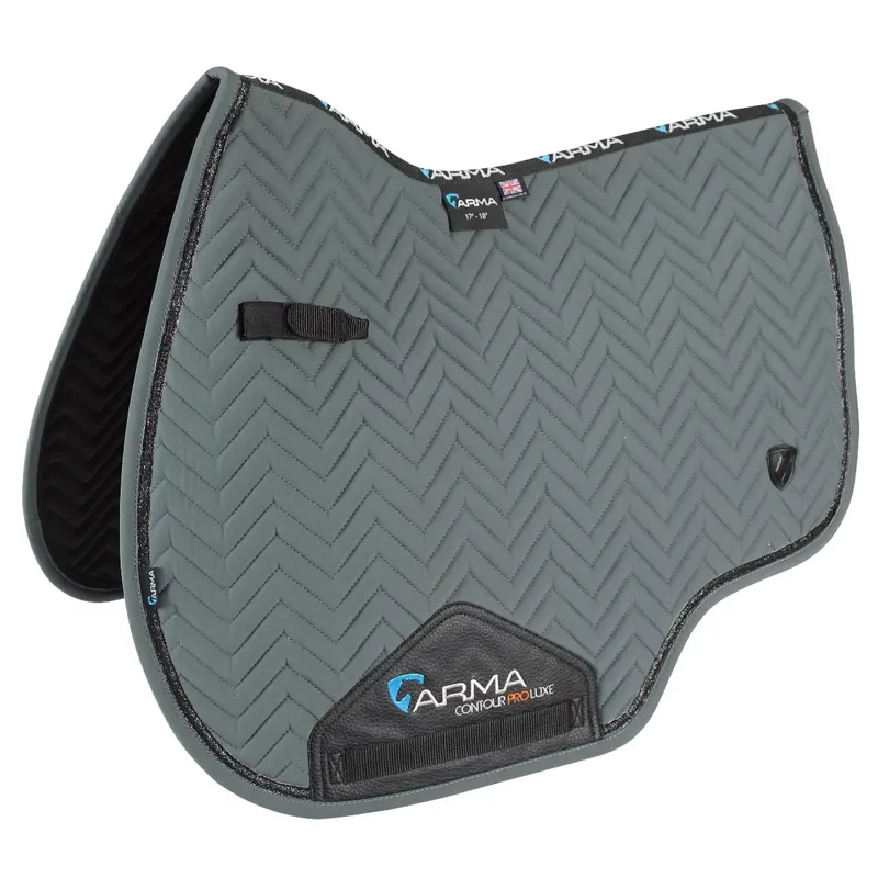 Shires ARMA Glitter Trim Saddlecloth - Grey