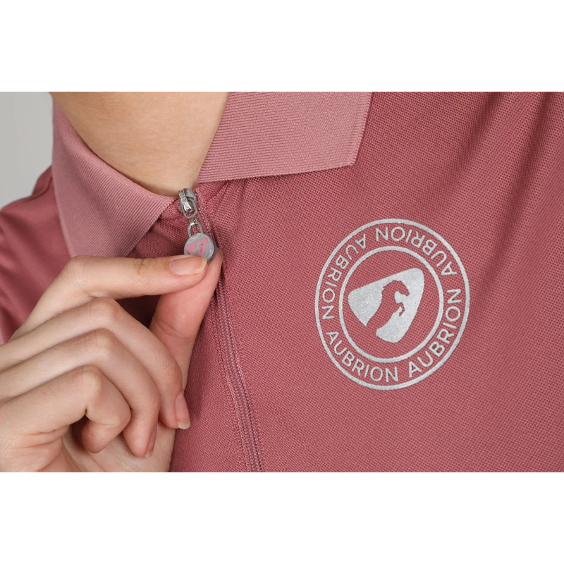 Aubrion Harrow Sleeveless Polo - Dusty Pink-2