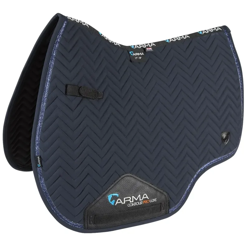 Shires ARMA Glitter Trim Saddlecloth - Navy