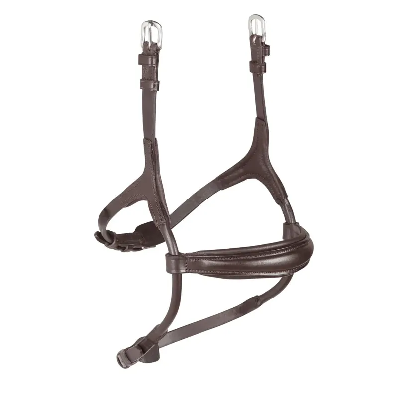 Shires Velociti RAPIDA Rolled Padded Cavesson Noseband - Havana