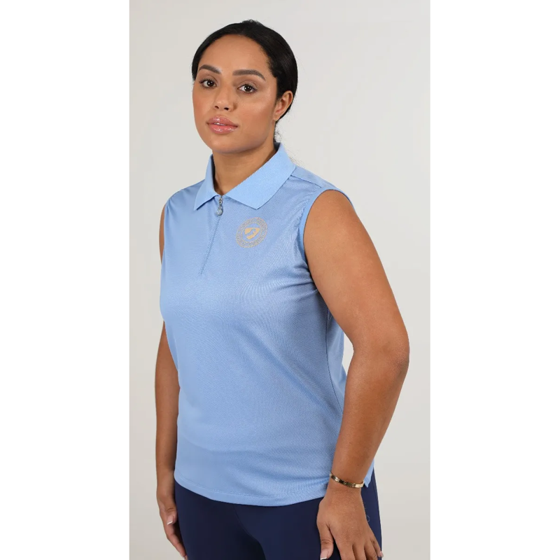 Aubrion Harrow Sleeveless Polo - Sky Blue-2