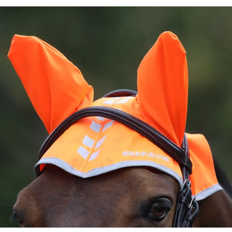 Shires EQUI-FLECTOR Fly Veil - Orange