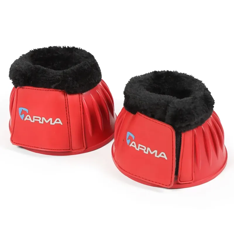 Shires ARMA Fleece Over Reach Boots - Red