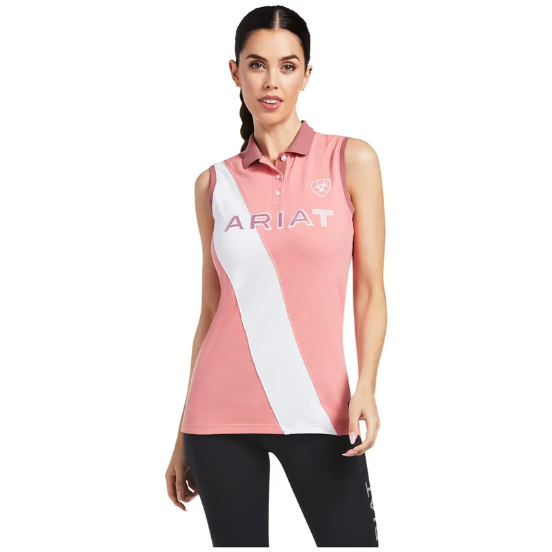 Ariat Women's Taryn Sleeveless Polo - Peach Blossom