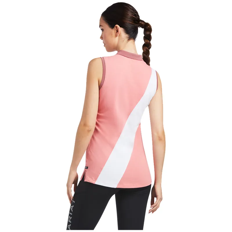 Ariat Women's Taryn Sleeveless Polo - Peach Blossom-1