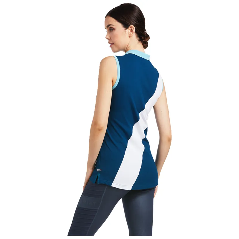 Ariat Women's Taryn Sleeveless Polo - Blue Opal-1