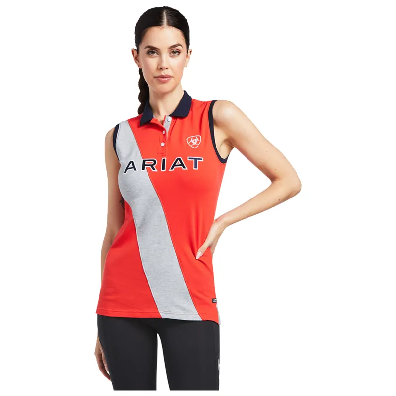 Ariat Women's Taryn Sleeveless Polo - Poppy Red