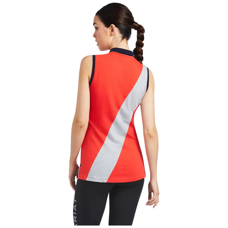 Ariat Women's Taryn Sleeveless Polo - Poppy Red-1
