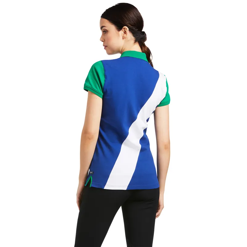 Ariat Women's Taryn SS Polo - Mazarine Blue/Pool Table-1