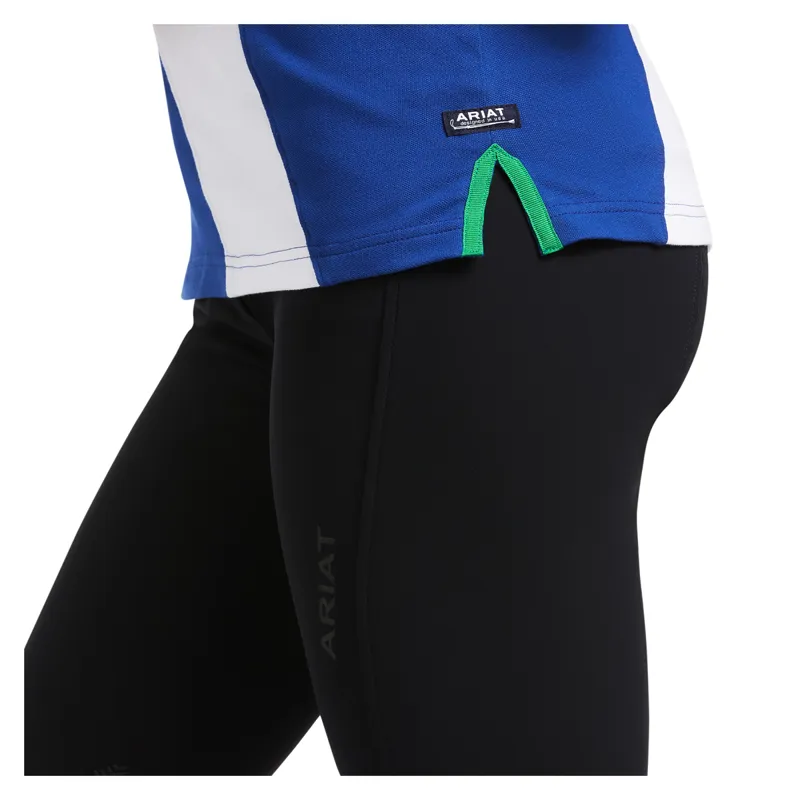 Ariat Women's Taryn SS Polo - Mazarine Blue/Pool Table-3