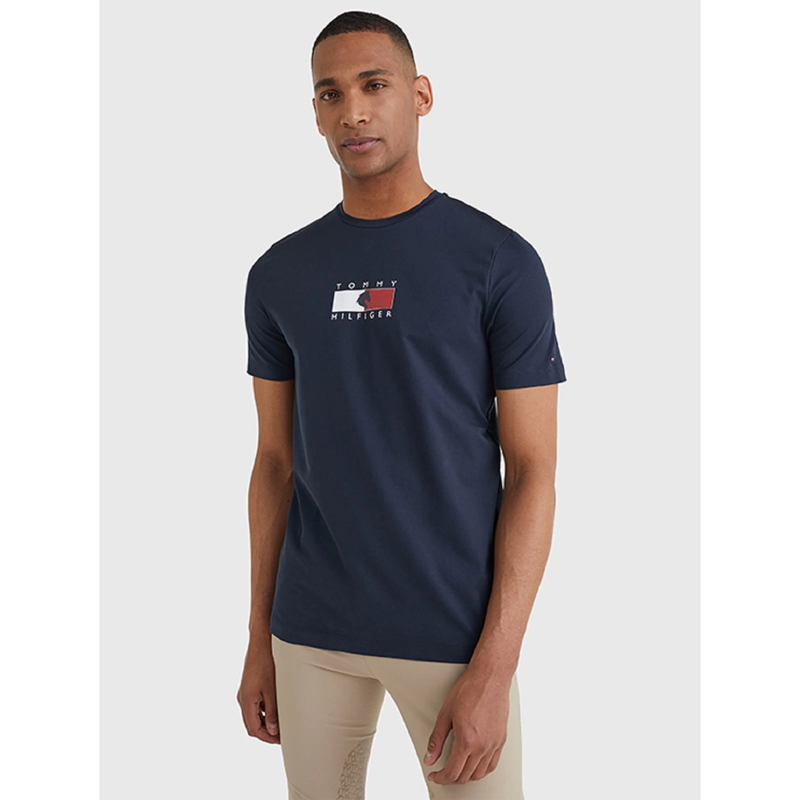 Tommy Hilfiger Men's Burned Out Logo T-Shirt - Desert Sky-1