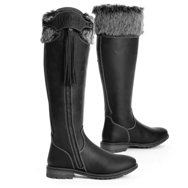 Tredstep Ireland Shannon Winter Fur H20 Country Boots Wide Calf - Black