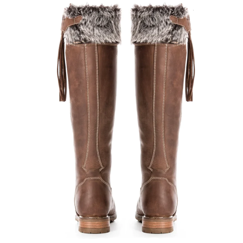 Tredstep Ireland Shannon Winter Fur H20 Country Boots Slim Calf - Mahogany-2