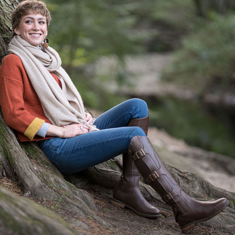 Tredstep Ireland Parkland 2 Fitted Side Buckle Tall Country Boots Wide Calf - Mocca-4