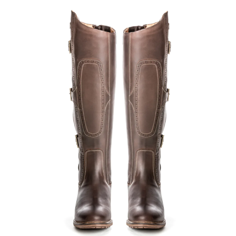 Tredstep Ireland Parkland 2 Fitted Side Buckle Tall Country Boots Wide Calf - Mahogany-1