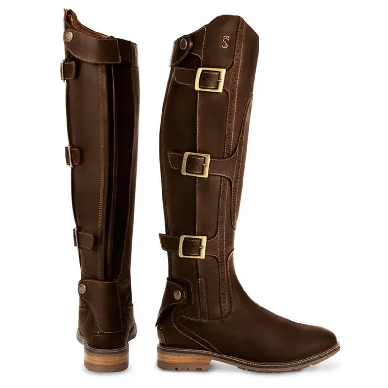 Tredstep Ireland Parkland 2 Fitted Side Buckle Tall Country Boots Standard Calf - Mocca