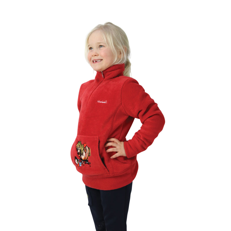 Hy Equestrian Thelwell Children's Soft Fleece - Red-1
