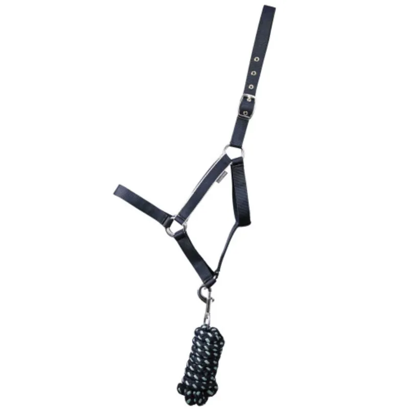 Hy Equestrian Synergy Head Collar - Navy/Silver