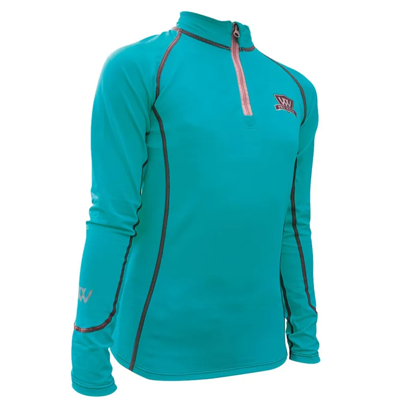 Woof Wear Young Rider Pro Performance Shirt - Turquoise