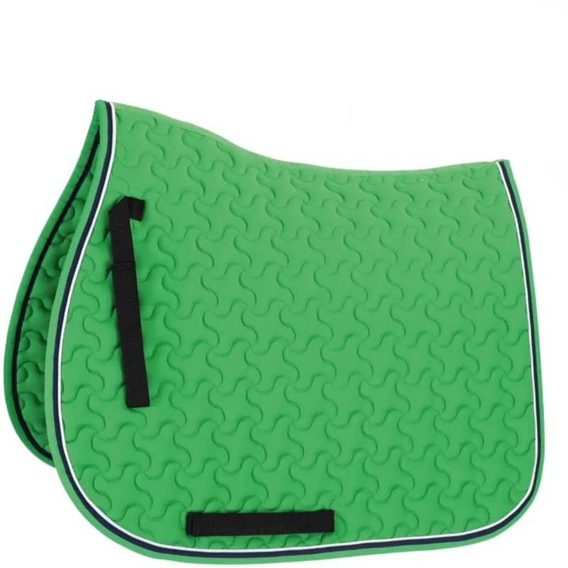 Shires ARMA Deluxe Saddlecloth - Lime Green/Navy 