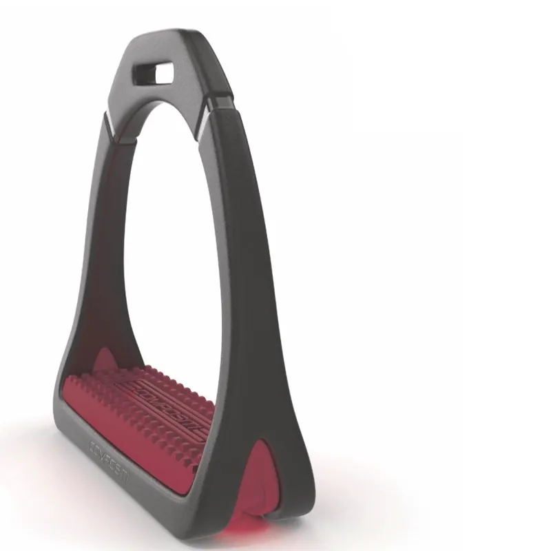 Shires Compositi Premium Stirrups - Black/Burgundy 