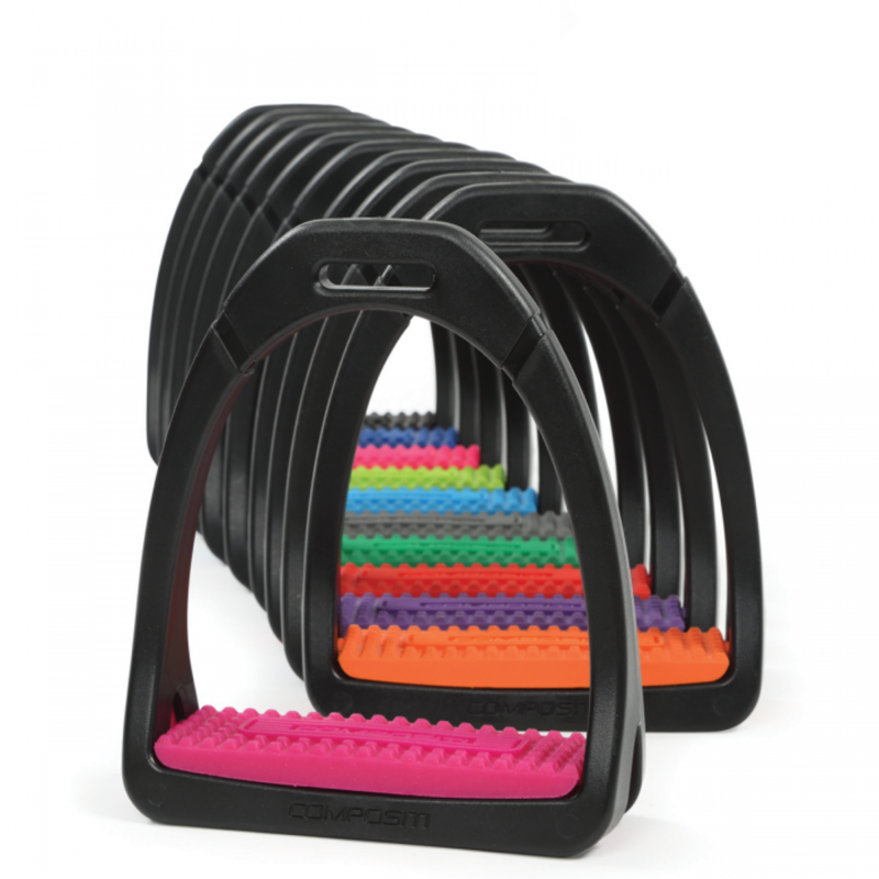 Compositi Adult Premium Profile Stirrups - Raspberry -1
