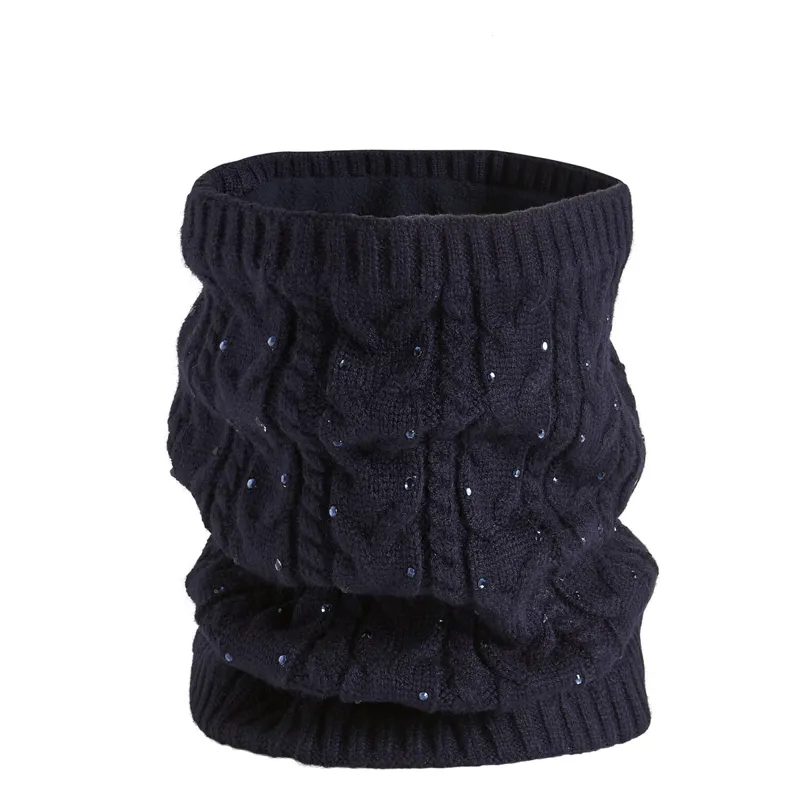 Schockemohle Crystal Tube Style Scarf- True Navy