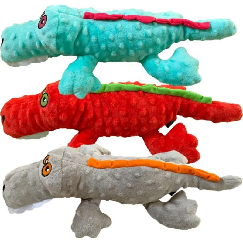 Hem and Boo Crazy Crocodile Dog Toy - Assorted