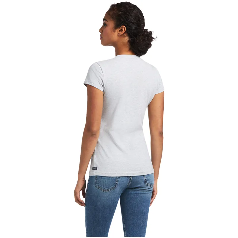Ariat Women's Vertical Logo T-Shirt - Heather Grey-1