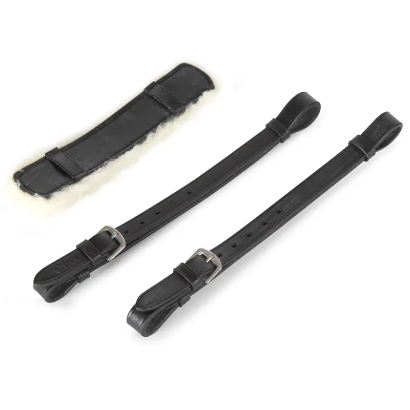 Velociti GARA Hackamore Leathers - Black-1