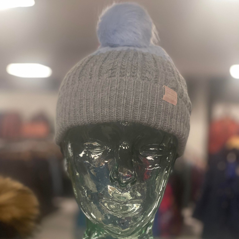 Joules Junior Bobble Hat - Grey Marl - 8-12 Years