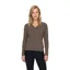 WeatherBeeta Cable V-Neck Pullover - Taupe Marle