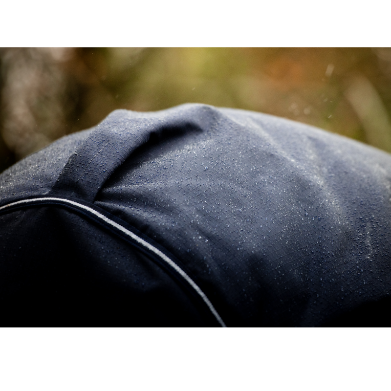 Horseware Rambo Duo Force Turnout Rug - 100g Outer + 100g + 300g Liner - Navy/Navy/White-4