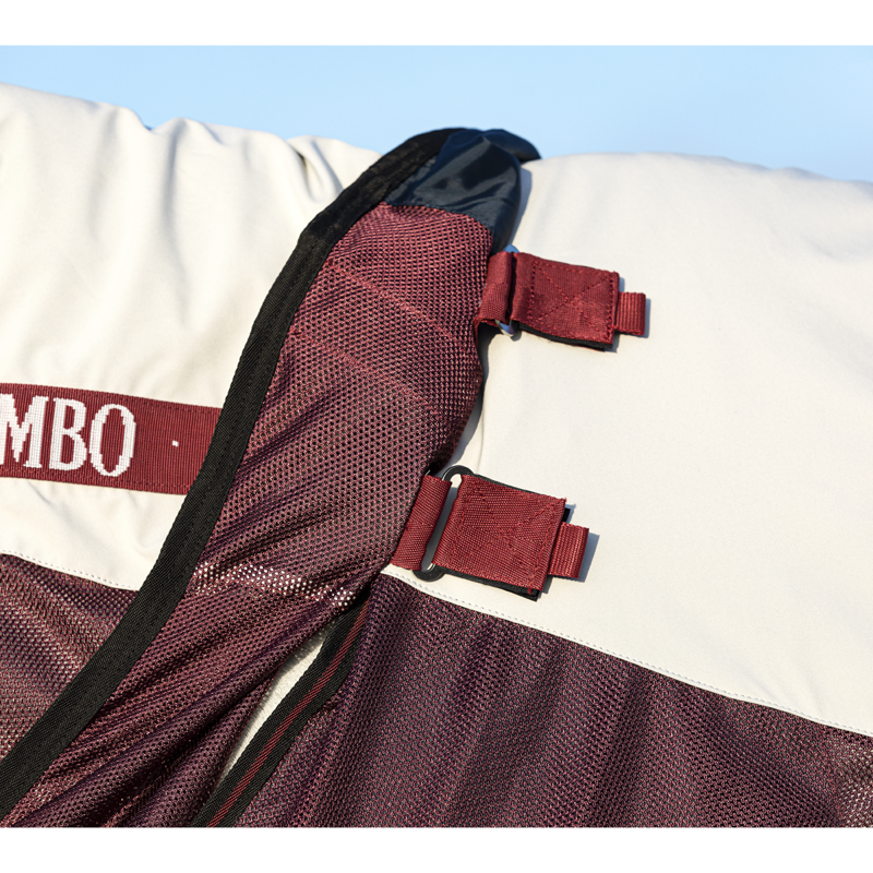 Horseware Rambo Summer Series Turnout Disc Front - Grey/Burgundy-2