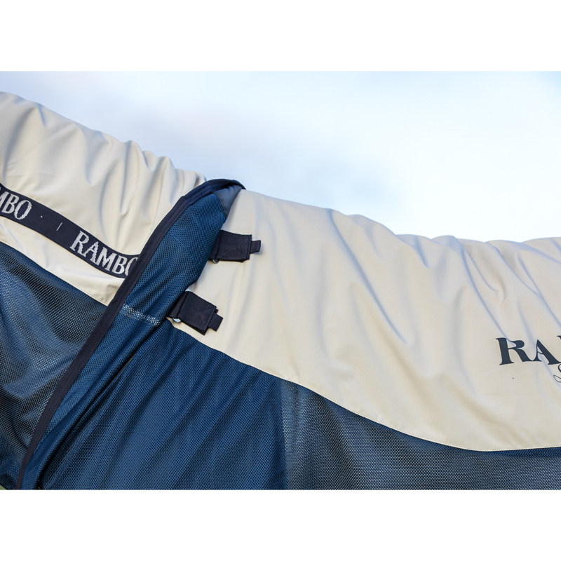 Horseware Rambo Summer Series Turnout Disc Front - Navy/Grey-2