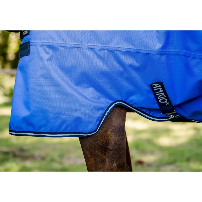 Horseware Amigo Hero Ripstop Lite 0g Turnout Rug - Blue/Navy/Grey-5