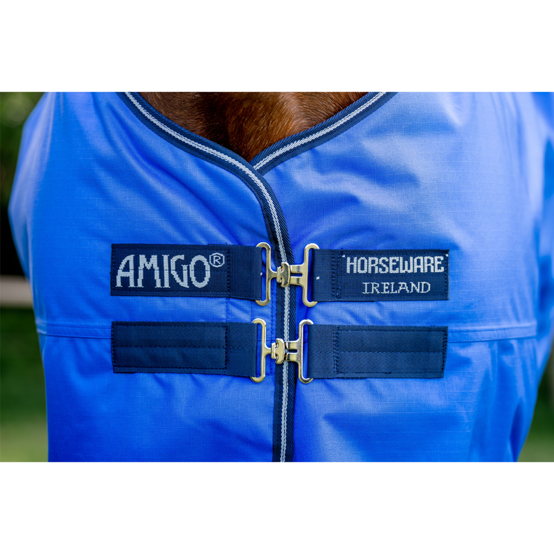 Horseware Amigo Hero Ripstop Lite 0g Turnout Rug - Blue/Navy/Grey-4