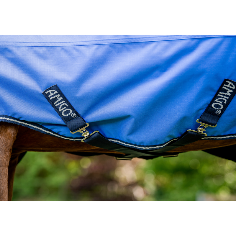 Horseware Amigo Hero Ripstop Lite 0g Turnout Rug - Blue/Navy/Grey-3
