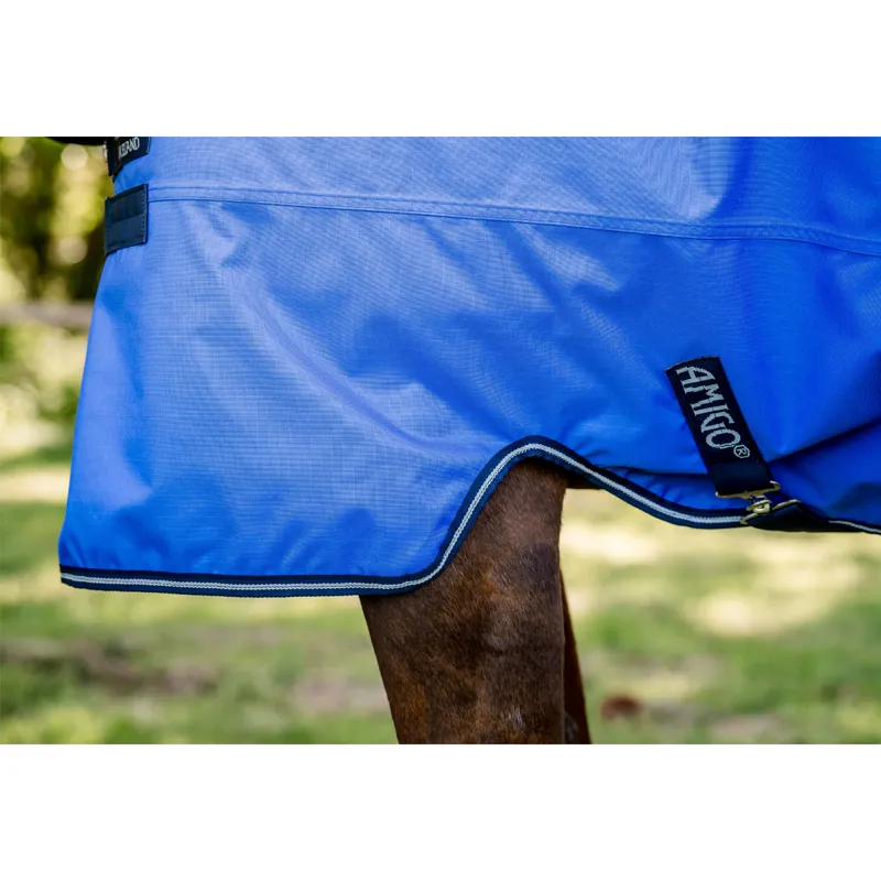 Horseware Amigo Hero Ripstop 50g Turnout Rug - Blue/Navy/Grey-5