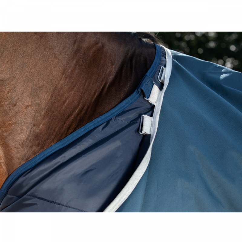 Horseware Amigo AmECO 12 Plus 100g Turnout Rug - Teal/Grey-5