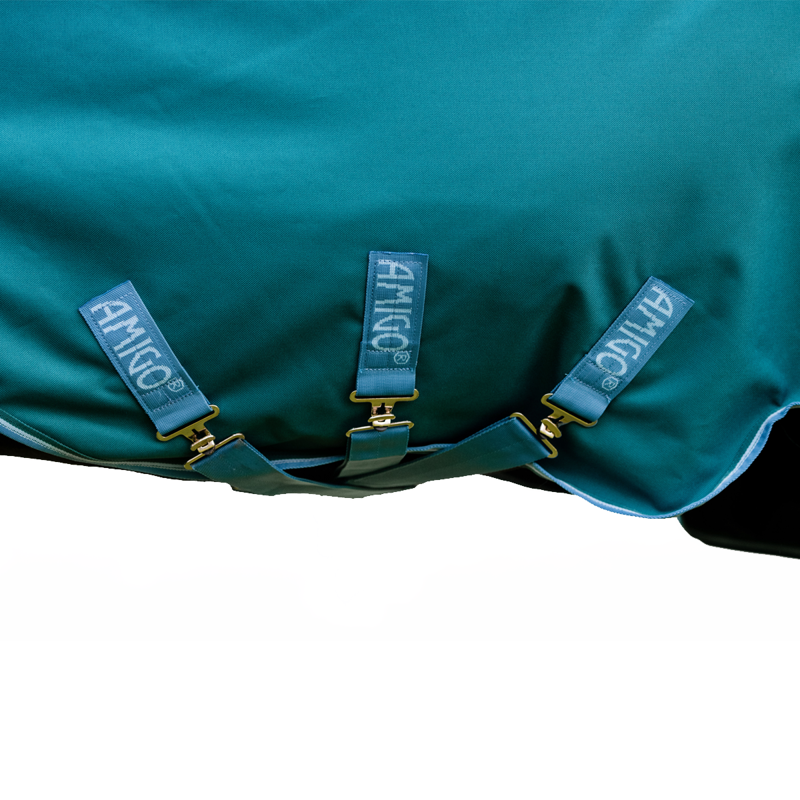 Horseware Amigo Bravo 12 Plus Disc Front 100g Turnout Rug - Storm Green/Turquoise/Aqua-5