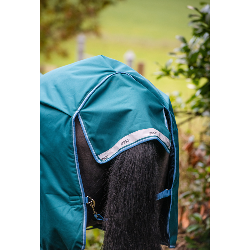 Horseware Amigo Bravo 12 Wug 0g Turnout Rug - Storm Green/Turquoise/Aqua-6