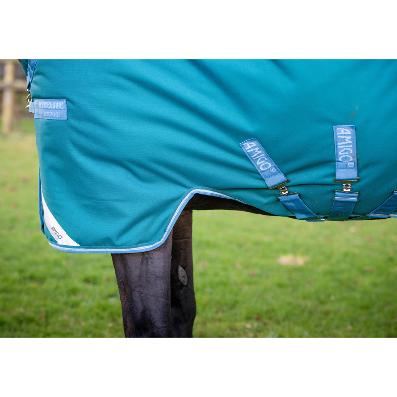 Horseware Amigo Bravo 12 Wug 0g Turnout Rug - Storm Green/Turquoise/Aqua-5